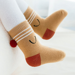 婴儿袜子春秋冬加厚宝宝学步袜长筒地板袜0到3个月1岁6儿童中筒袜