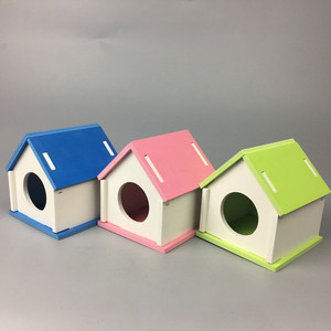 仓鼠窝 小宠物用品玩具 仓鼠睡窝 DIY彩色房子 拼接尖顶屋小号