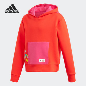 Adidas/阿迪达斯官方正品女童乐高系列连帽宽松运动卫衣 GQ4157