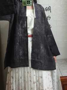 青竹居传统服饰-明制折领样衣特价处理苎麻天丝混纺