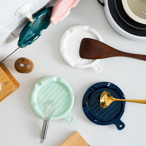 陶瓷厨房用品锅铲子勺子收纳架烘焙置物架多功能盘子筷子汤勺垫托