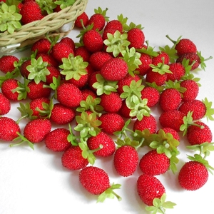 仿真草莓模型摆件假水果蔬菜树莓野莓泡野果红桑果杨梅上珠草莓