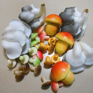 仿真蘑菇假水果蔬菜模型道具PU草菇平菇迷你红伞伞幼教玩具装饰品