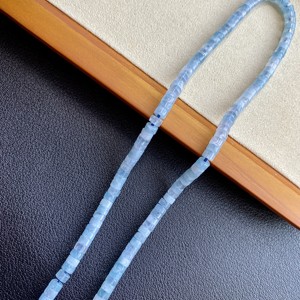 天然2*4mm海蓝宝剁珠隔珠散珠一条38厘米长 DIY配珠手工串珠