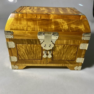 金丝楠木珠宝盒创意仿古饰品收纳箱实木首饰盒小叶桢楠嫦娥奔月盒
