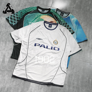 现货 PALACE x UMBRO 24SS 联名款 复古足球衣 速干运动短袖T恤