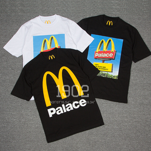 现货 Palace McDonald's 23fw Tee麦当劳联名Logo路牌标志短袖T恤