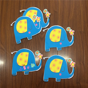幼儿园教室环境布置 EVA 动物大象北欧ins风黑板报装饰卡通动物贴