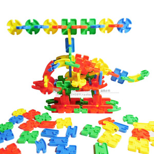 儿童早教玩具幼儿园桌面塑料拼插积木益智玩具智多乐构造拼装积木
