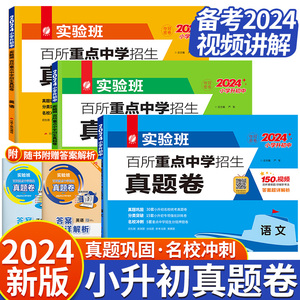 实验班小升初真卷2024百所重点中学择校真题卷分类卷语文数学英语六年级下册必刷衔接冲刺名校试卷测试卷全套总复习人教版小白鸥下