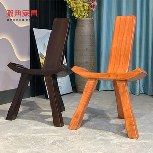 新中式实木家具花梨三脚凳靠背椅成人换鞋凳休闲户外阳台茶几组合