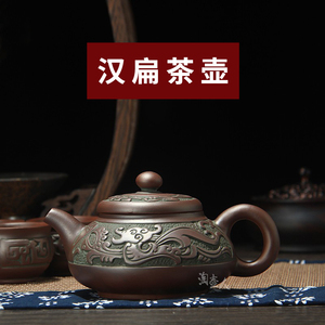 复古大小容量功夫茶具古铜青铜色紫砂壶朱泥壶西施泡茶壶茶杯茶器