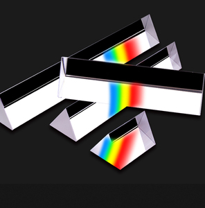 三棱镜光学玻璃彩虹拍照摄影道具学生儿童科学物理实验器材七色光