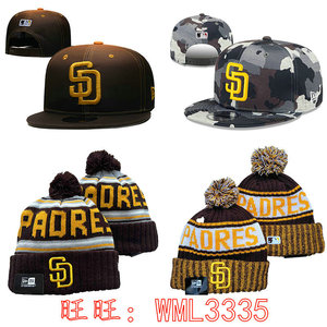 圣迭戈教士毛线帽运动休闲可调节棒球帽San Diego Padres Cap Hat