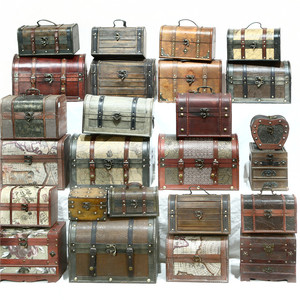 孤品大集合-欧式复古木质箱子装饰收纳箱首饰盒百宝箱储物箱盒子