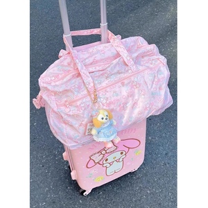 日本购三丽鸥新款双子星美乐蒂折叠旅行包手提可斜挎套落行李箱