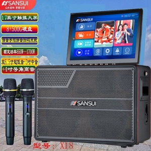山水音箱便携式X18特价家庭一体机广场舞智能ktv音响家用蓝牙音量