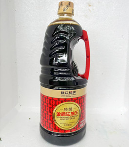 包邮珠江桥特级金标生抽王1.9L黄豆酿造酱油出口老品牌