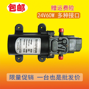 直流24V60W微型家用自动电动小型抽水泵车载洗车喷淋降温高压水泵