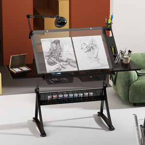 可升降画桌绘画工作台绘图桌美术画画专用桌子画图建筑设计师书桌