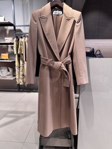 乐在美购代购   MaxMara   Intrend系列女款腰间系带长款大衣