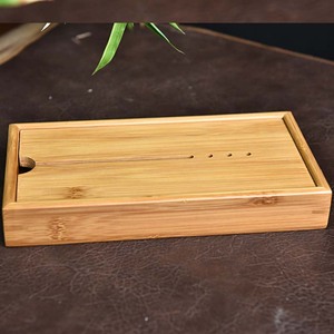 日式简约家用办公竹制储盛水式拉丝小型功夫茶具茶盘茶托盘干泡台