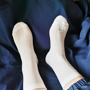 短丝袜亮色百搭tutu家钢丝袜女短薄款白夏季防勾丝中筒袜子耐磨