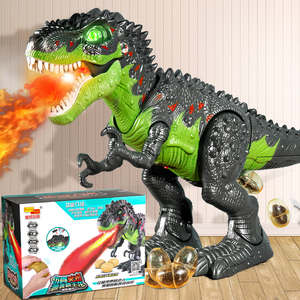 儿童恐龙玩具男孩霸王龙电动机械会走喷火遥控下蛋3一6岁仿真模型