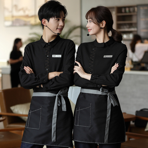 奶茶甜品烘焙工作服长短袖咖啡厅夏季西餐饮火锅店服务员工装制服