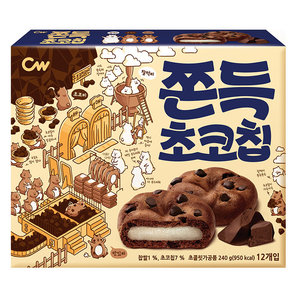 韩国进口零食CW青右巧克力味夹心打糕麻薯糯米糍青佑糕点