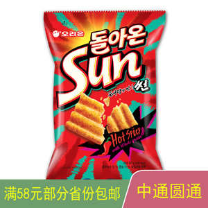 韩国新款膨化食品好丽友玉米片辣味蒜味锅巴脆片薯片网红零食小吃