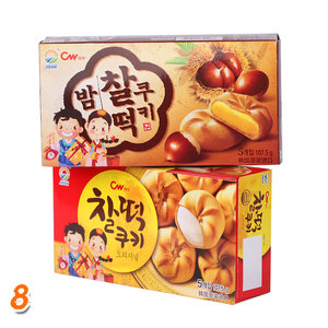 韩国青右打糕进口零食品原味板栗味传统夹心糕点107g*2盒包邮