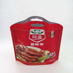 大黄鱼牛排食品对虾卤制品镀铝箔酱鸭舌自立异型塑料包装袋子定制