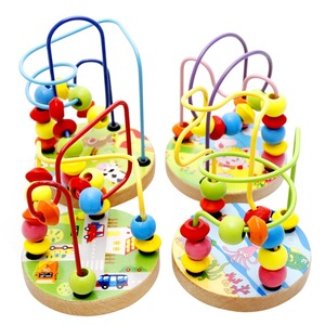 绕珠串珠积木男孩女宝宝早教益智力婴幼儿童木制玩具1-2岁-3周岁