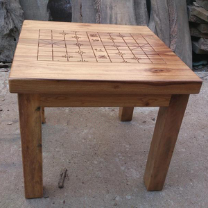 新古典家具香樟木棋桌实木雕刻中国象棋盘原木茶艺桌仿古中式家具