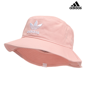 Adidas阿迪达斯三叶草渔夫帽男女2023夏新款粉色休闲运动帽GD4531