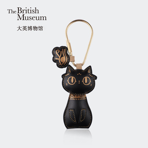 大英博物馆安德森猫皮质钥匙扣巴斯特萌猫书包挂件三八节文创礼物