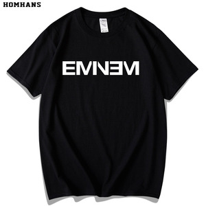 红韩春夏新款阿姆Eminem姆爷音乐说唱周边学生宽松纯棉短袖t恤