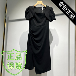 小掌柜家6030 夏装新款时尚韩版品质女装修身显瘦气质连衣裙2023