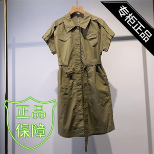 H/D3BC8360夏装2024年新款时尚韩版休闲纯色小个子连衣裙专柜正品