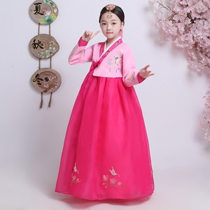儿童韩服传统礼服公主裙女孩少数民族朝鲜族女童万圣节表演出服装