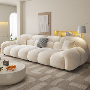 奶油风云朵沙发客厅小户型直排简约网红佛山家具2024新款布艺沙发