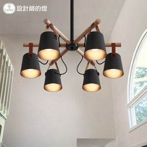 设计师的灯北欧式客厅灯具创意日式简约餐厅卧室书房原木皮带吊灯