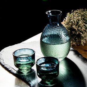 日式清酒杯套装收纳盒 高级感獭祭玻璃小酒杯子清酒壶高颜值果酒