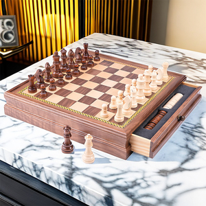国际象棋实木磁性大号高档西洋棋成人比赛专用高档棋盒送礼 chess