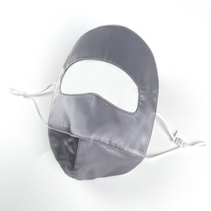 UPF50+防晒面口罩19姆米100%桑蚕丝睡眠脸罩遮阳双层真丝防紫外线