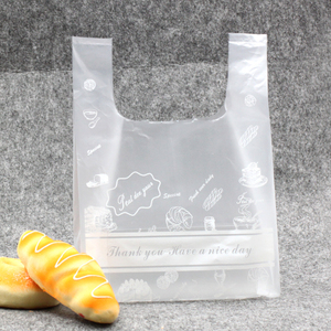 大中小一次性食品塑料手提打包袋 烘焙面包点心包装背心马夹袋子