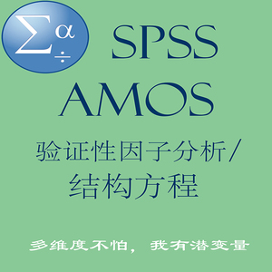 AMOS数据分析/结构方程（SEM）/验证性因子分析/层次/网络分析法