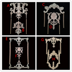 东阳木雕实木家具贴花木雕角花欧式花格背景墙木花片摆件现货配线