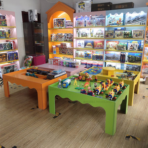 儿童玩具桌拼装积木桌沙桌手工画平面桌商场玩具体验桌乐高考古桌
